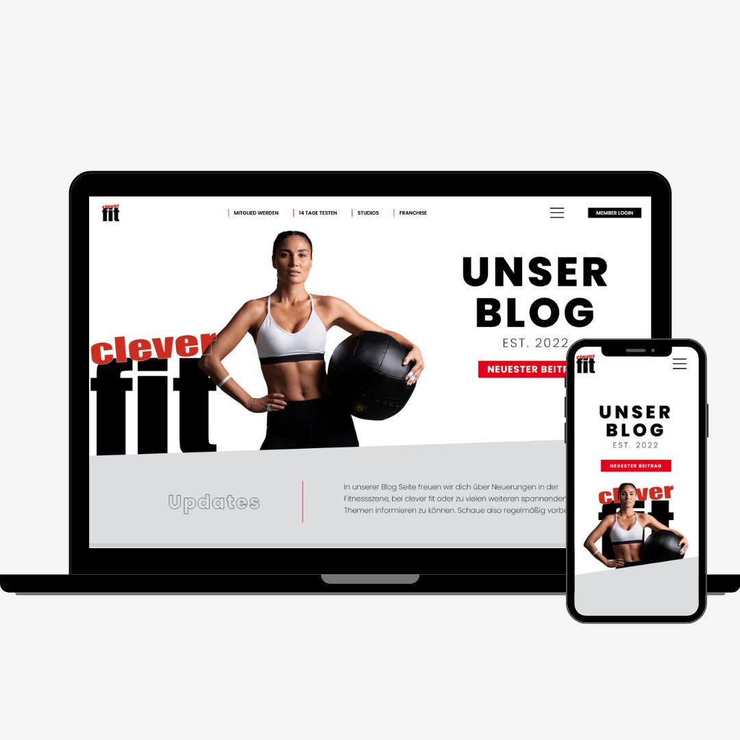 Website mit Blog erstellen lassen - Clever Fit Referenz